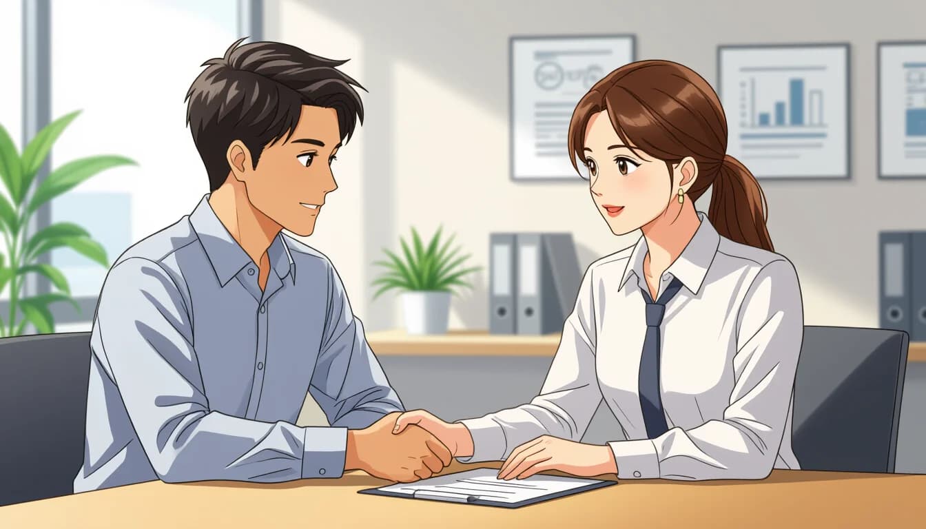 面談中の態度とコミュニケーション｜信頼感を構築する - illustration for 転職エージェントとの面談で好印象を与えるコツ