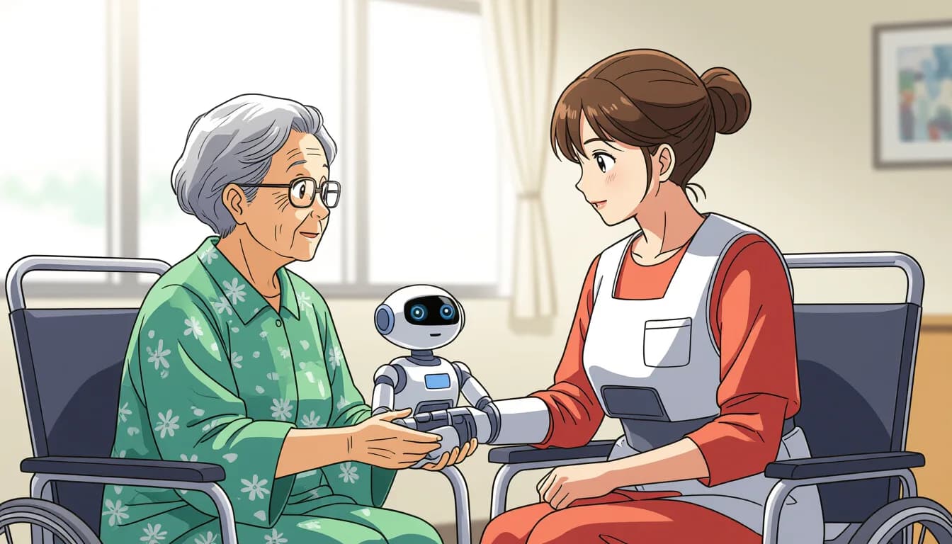 導入施設における働き方の変化 - illustration for 介護ロボットの種類と導入施設での働き方の変化