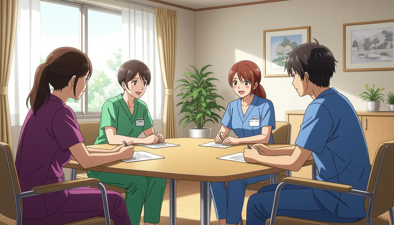 人間関係の良い職場を見分けるポイント - illustration for 介護職の人間関係の悩みと職場選びのポイント