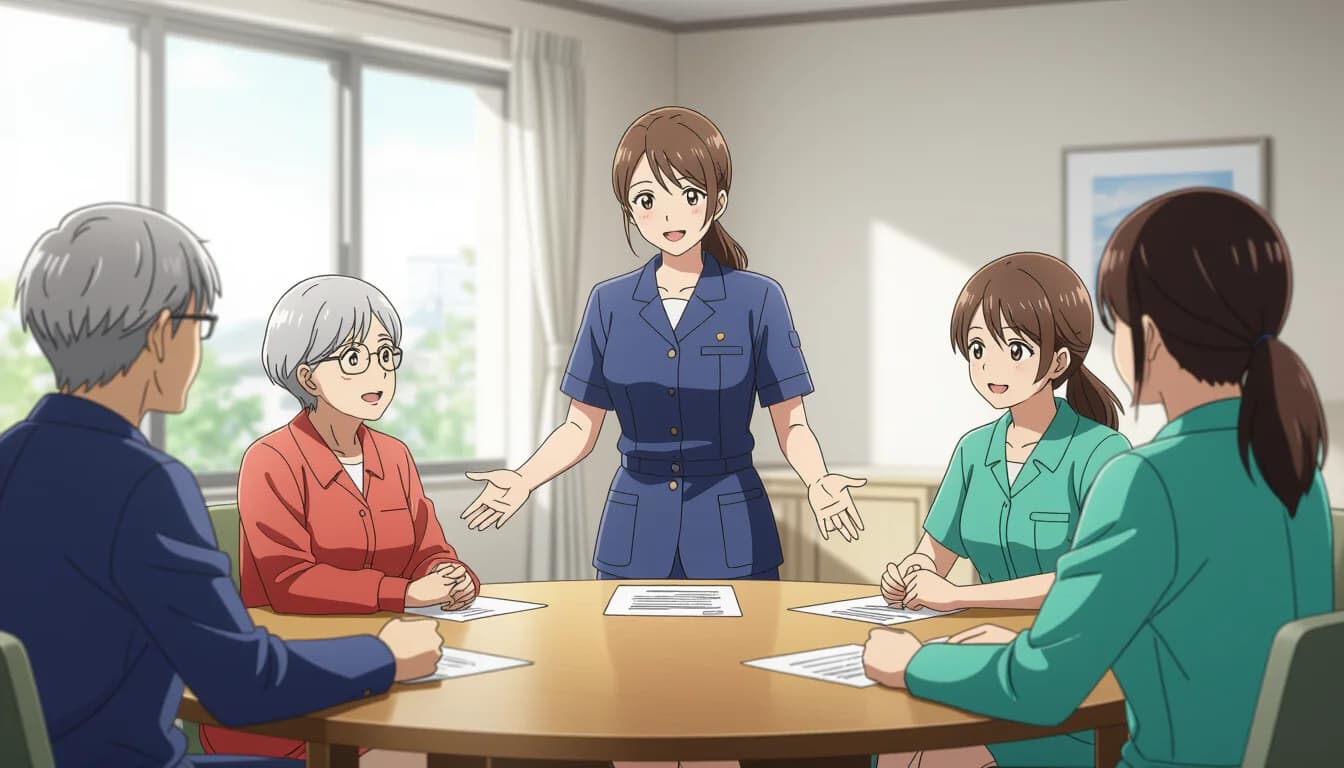 管理職への活用：認定介護福祉士がリーダーになるまで - illustration for 認定介護福祉士のキャリアと管理職への活用