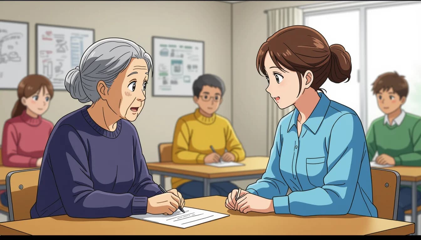 認知症介護実践者研修の申込方法・受講の流れ - illustration for 認知症介護実践者研修の内容と受講方法