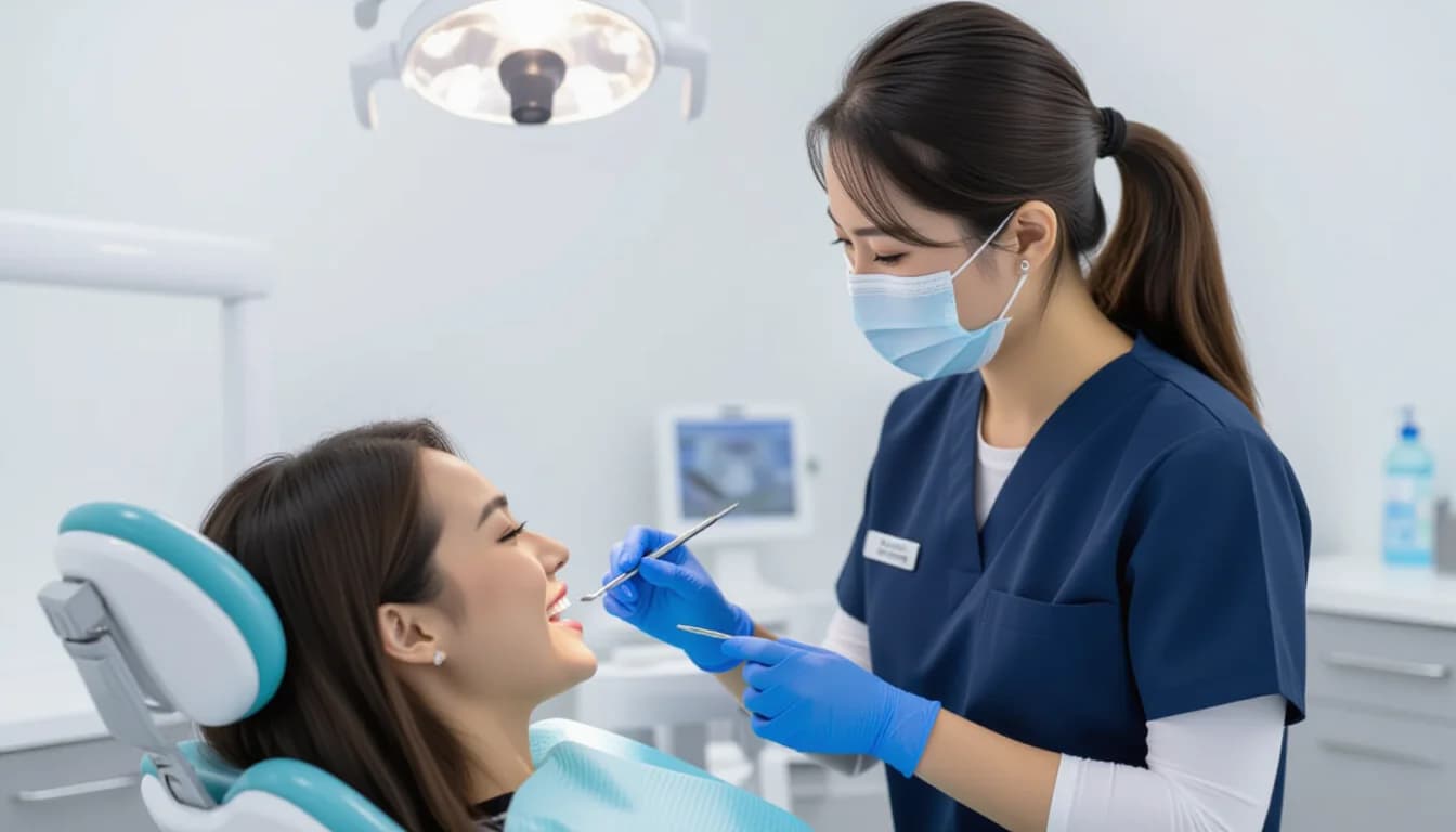 審美歯科で働く歯科衛生士の仕事内容 - illustration for 歯科衛生士の審美・矯正歯科への転職ガイド