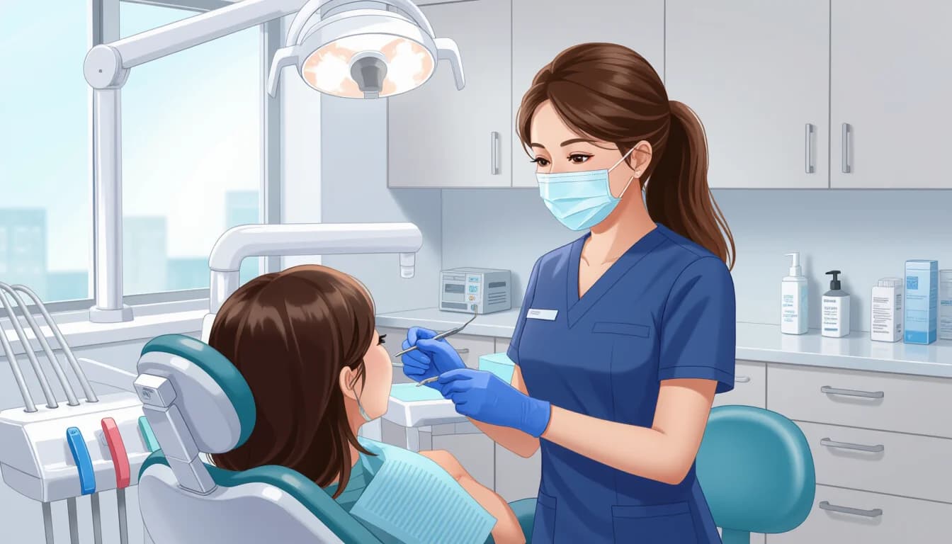 矯正歯科で働く歯科衛生士の仕事内容 - illustration for 歯科衛生士の審美・矯正歯科への転職ガイド