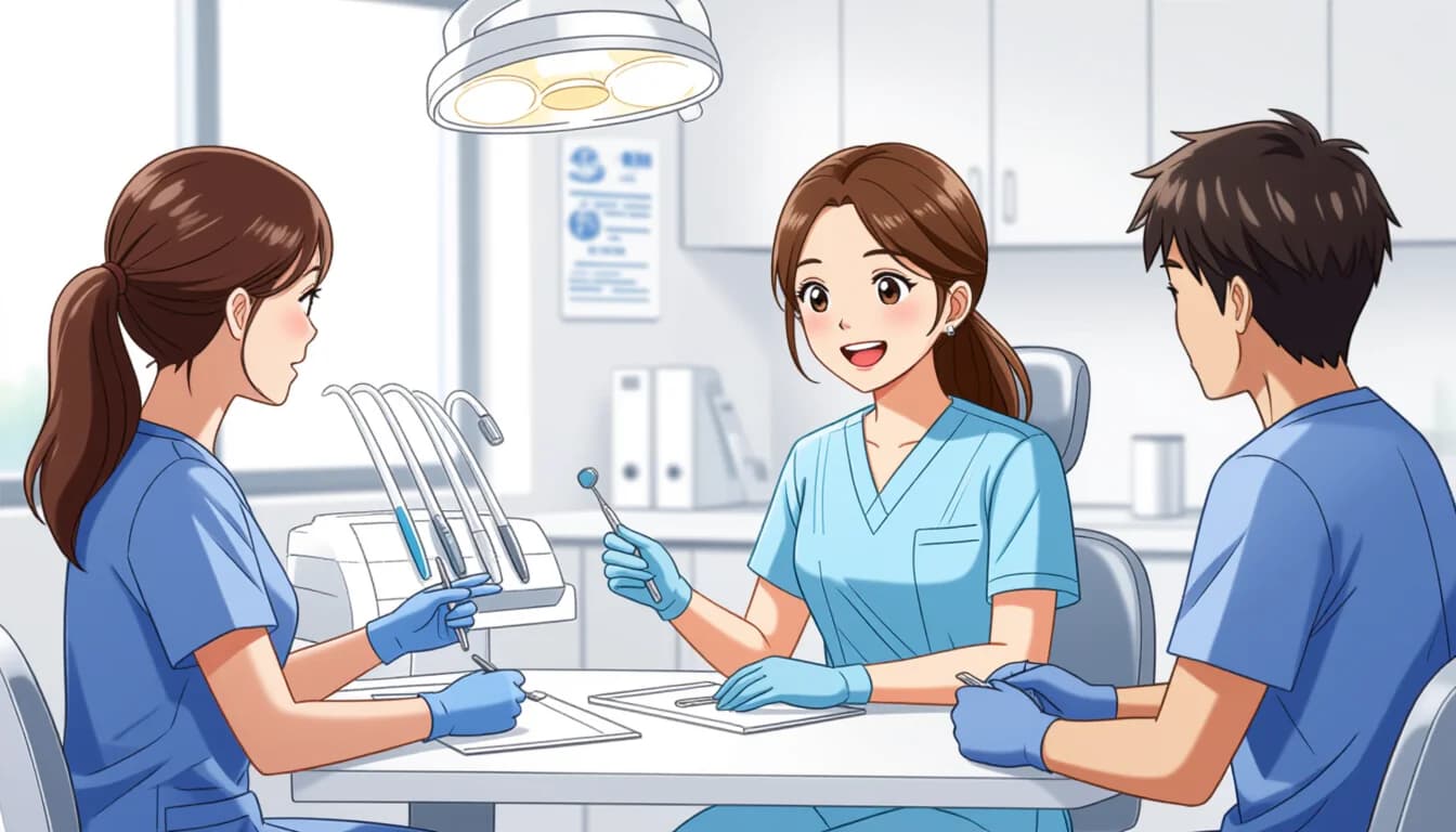 人間関係が良い歯科医院を選ぶポイント - illustration for 歯科衛生士の人間関係トラブルと職場選びのコツ