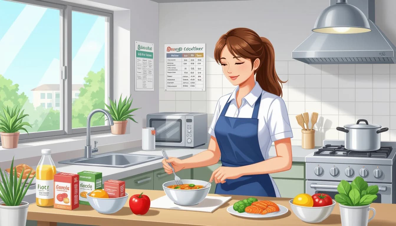 学校給食で働く管理栄養士の仕事内容 - illustration for 管理栄養士の保育園・学校給食での働き方