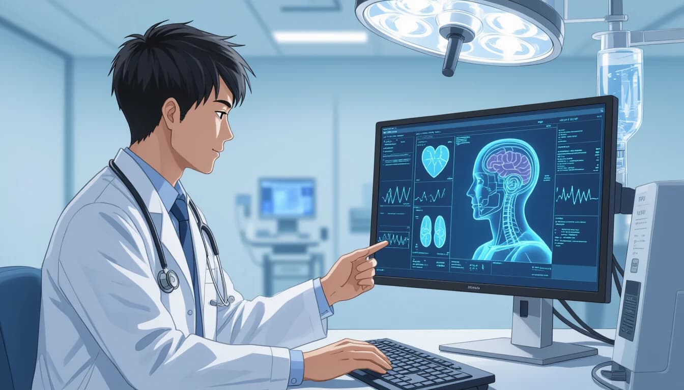 AI時代の医師に求められる5つのスキル - illustration for 医師の将来性とAI医療時代のキャリア戦略