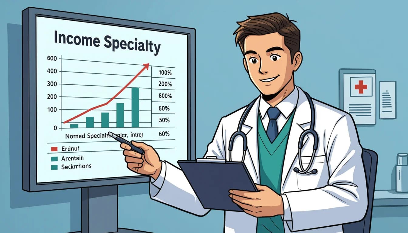 診療科別の年収ランキング【最新版】 - illustration for 医師の年収・給料と科目別の収入ランキング