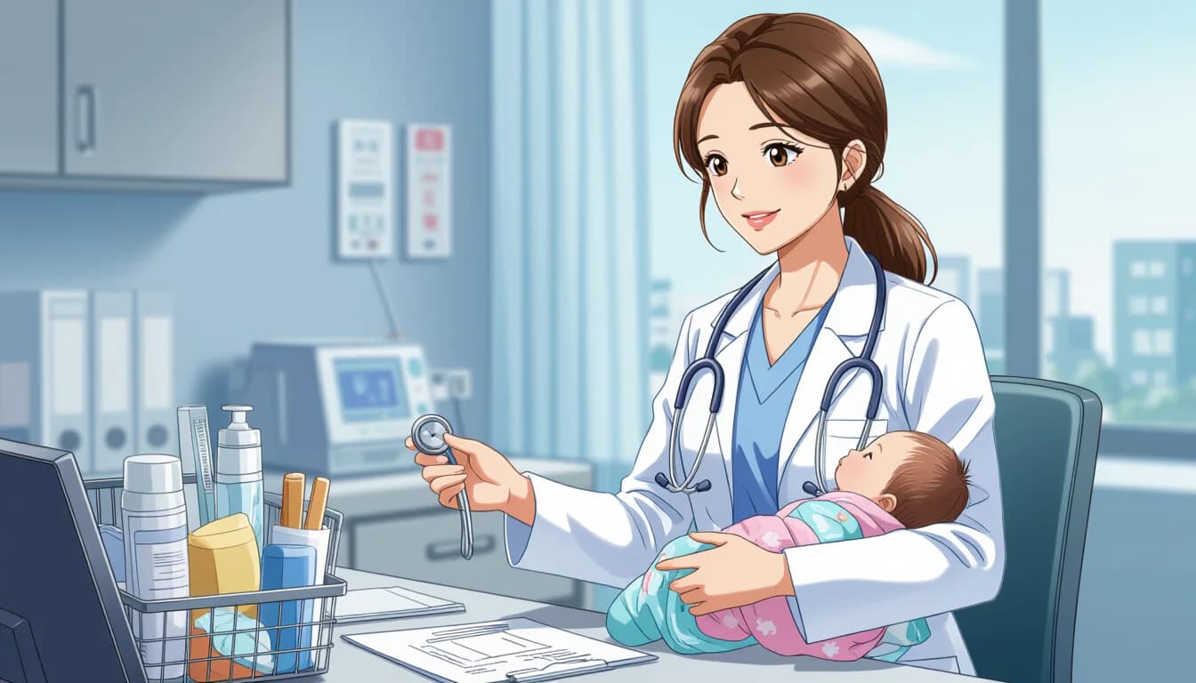 女性医師が転職・育児両立を成功させるための戦略 - illustration for 女性医師の転職と育児両立ガイド