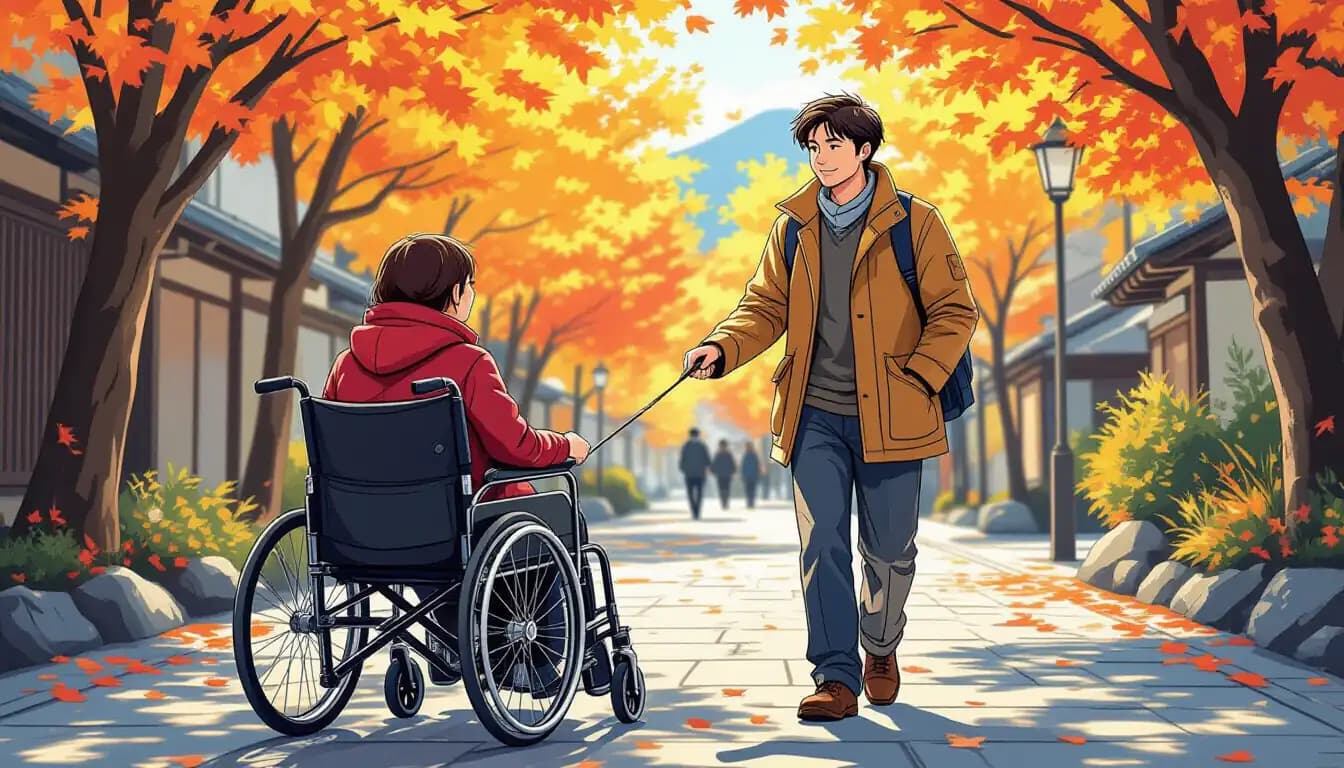 同行援護従業者として働く：就職・給与・キャリア - illustration for ガイドヘルパー・同行援護従業者の資格と仕事