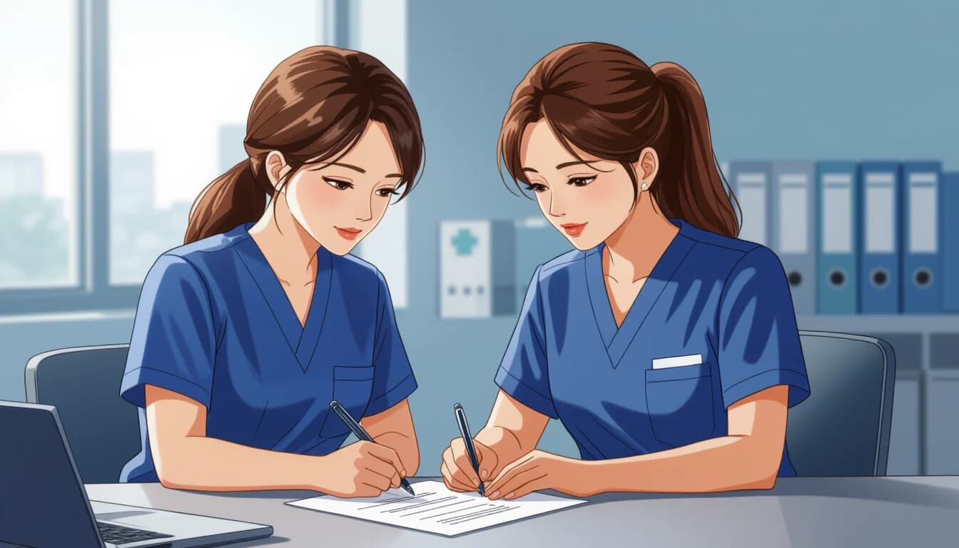 職務経歴書の基本構成と必須記載項目 - illustration for 医療・介護職の職務経歴書の書き方と例文