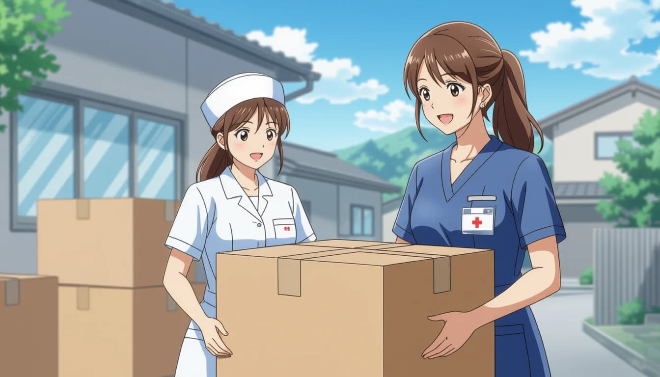 医療・介護職種別のUターン転職ポイント - illustration for 医療・介護職の転職と引っ越し・Uターン転職