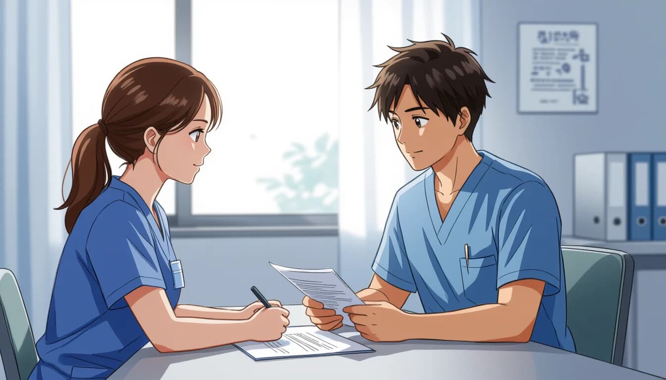 よく聞かれる質問②：志望動機・転職理由に関する質問 - illustration for 医療・介護職の面接でよく聞かれる質問30選