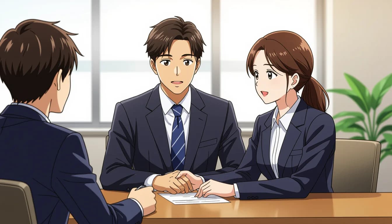 【男性編】医療・介護面接の服装と身だしなみ - illustration for 面接の服装・身だしなみマナー【医療・介護業界】