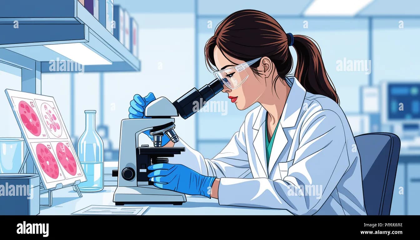 病理検査とは？臨床検査技師が担う重要な役割 - illustration for 臨床検査技師の病理検査分野でのキャリアと専門性