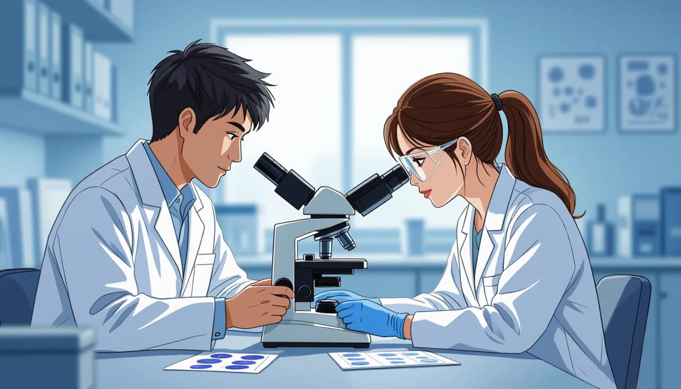 病理検査技師に求められるスキルと資格 - illustration for 臨床検査技師の病理検査分野でのキャリアと専門性