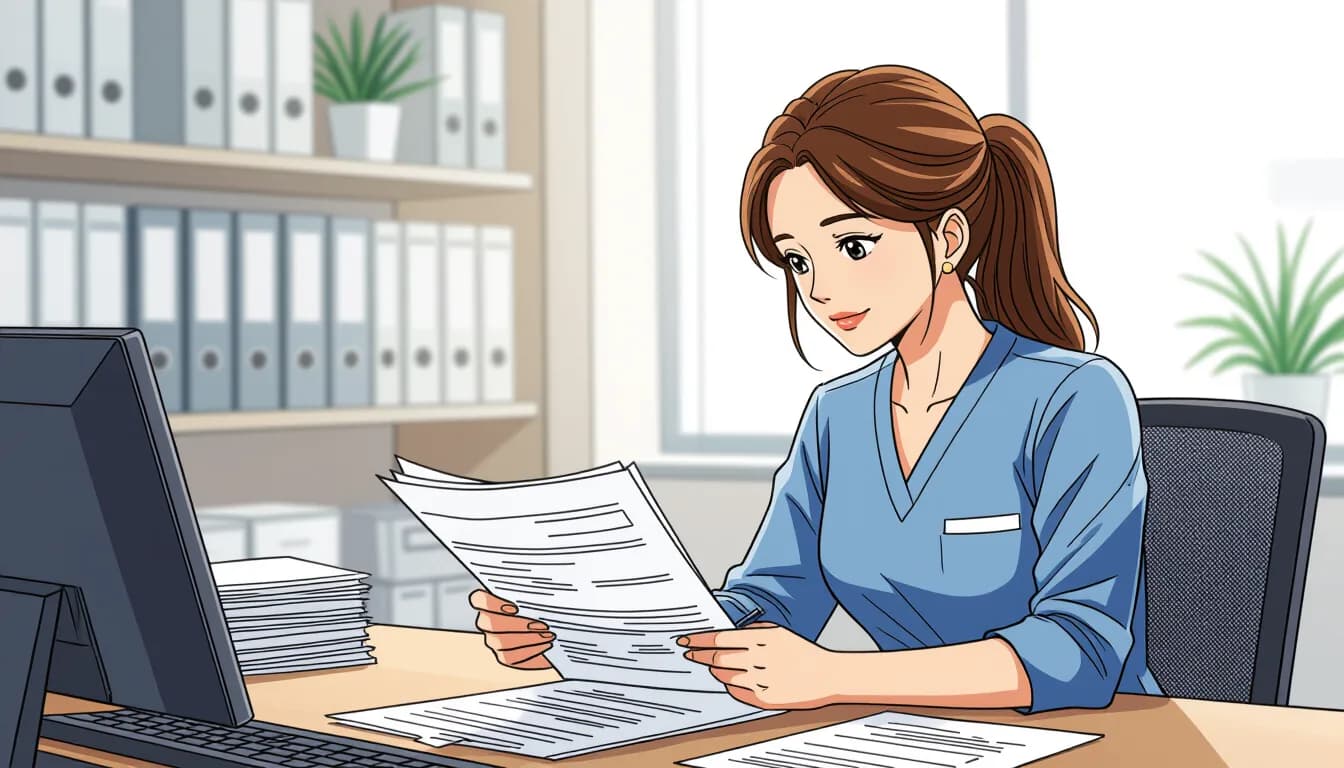 レセプト業務の流れ：月次サイクルを理解する - illustration for 医療事務のレセプト業務の基礎知識と転職での評価