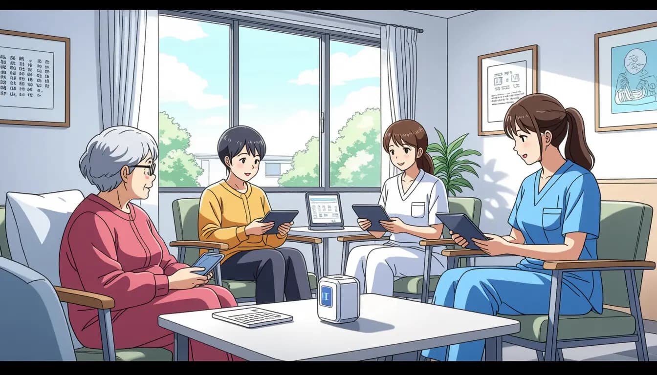 見守りセンサーの種類と特徴 - illustration for 見守りセンサー・IoT技術と介護現場の未来