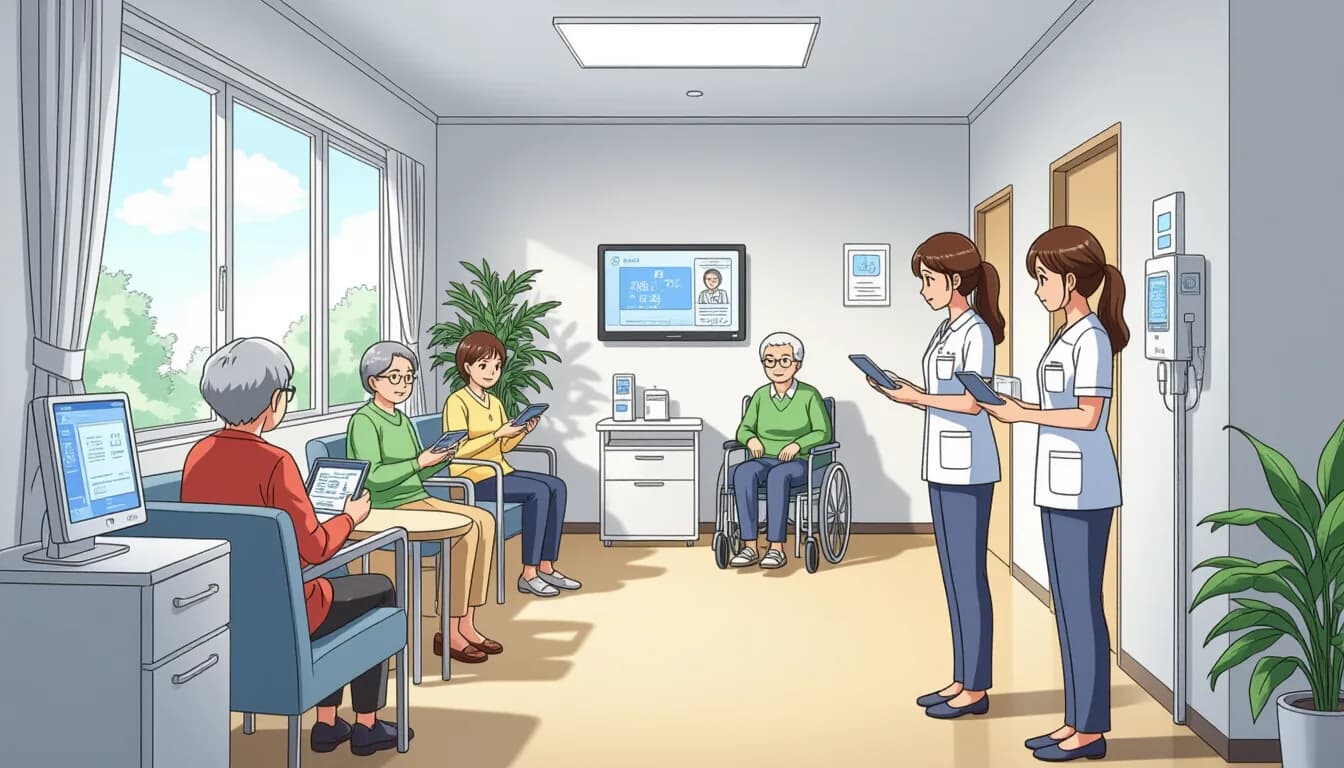 見守りセンサーの選び方・ポイント - illustration for 見守りセンサー・IoT技術と介護現場の未来