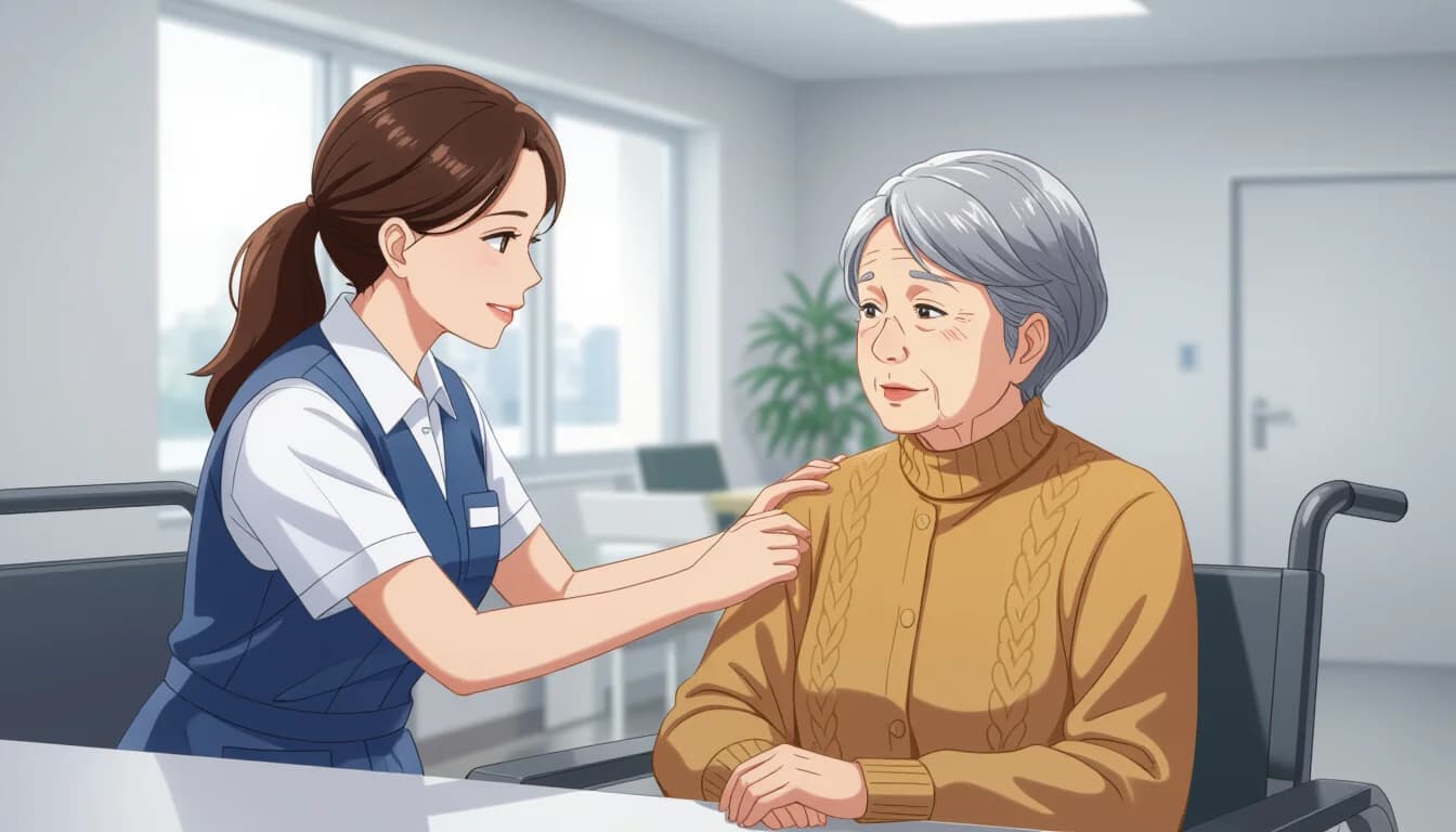 STEP 5：入社後のキャリアパスと年収アップの道筋 - illustration for 未経験から介護職に転職するための完全ロードマップ