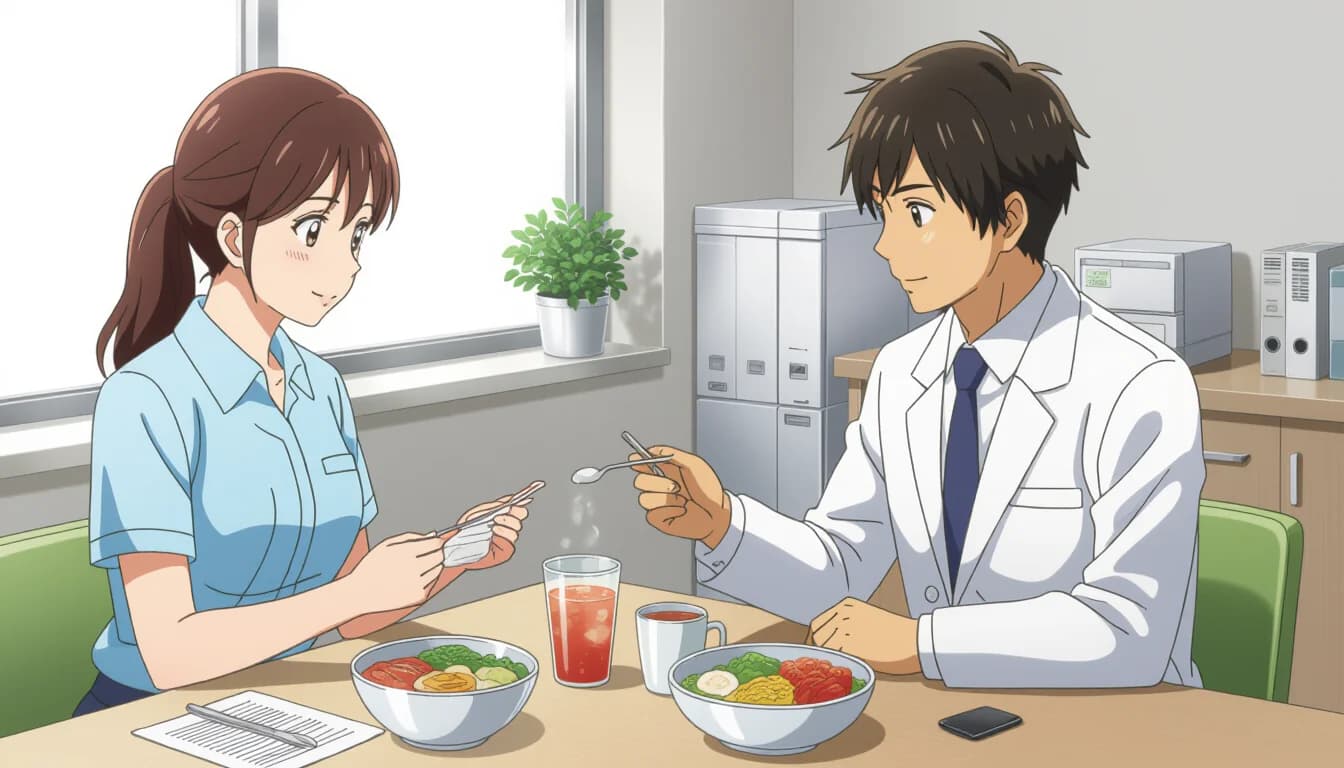 栄養士と管理栄養士の違いとは？ - illustration for 栄養士から管理栄養士へのキャリアアップ方法