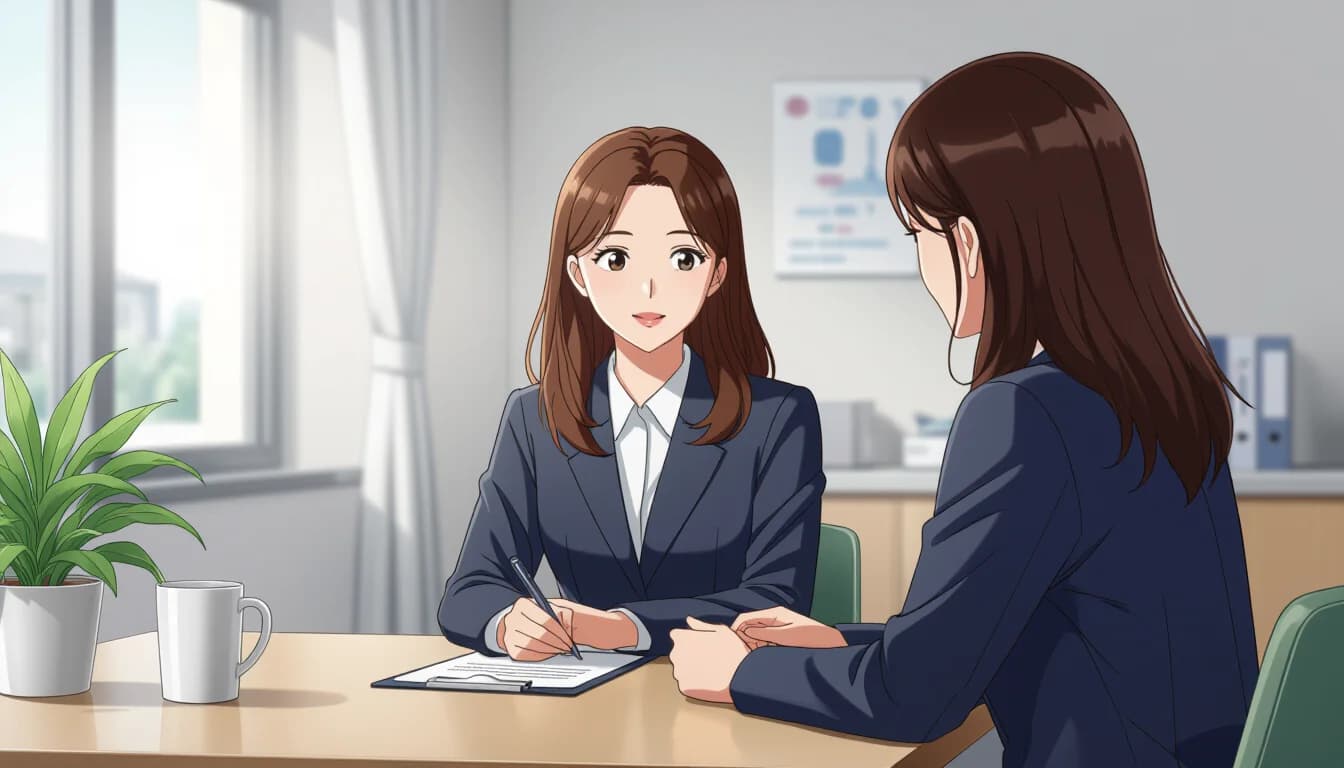 面接でよく聞かれる質問と回答のポイント - illustration for 精神保健福祉士の面接対策と志望動機の例文