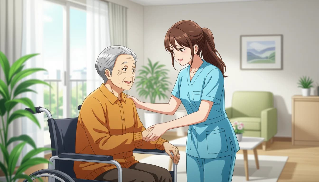 サ高住で働くメリットとデメリット - illustration for サービス付き高齢者向け住宅（サ高住）の仕事と転職