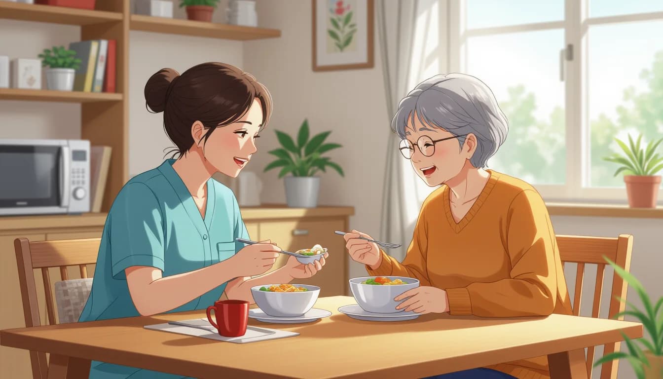 小規模多機能型居宅介護で働く仕事内容 - illustration for 小規模多機能型居宅介護の働き方と特徴