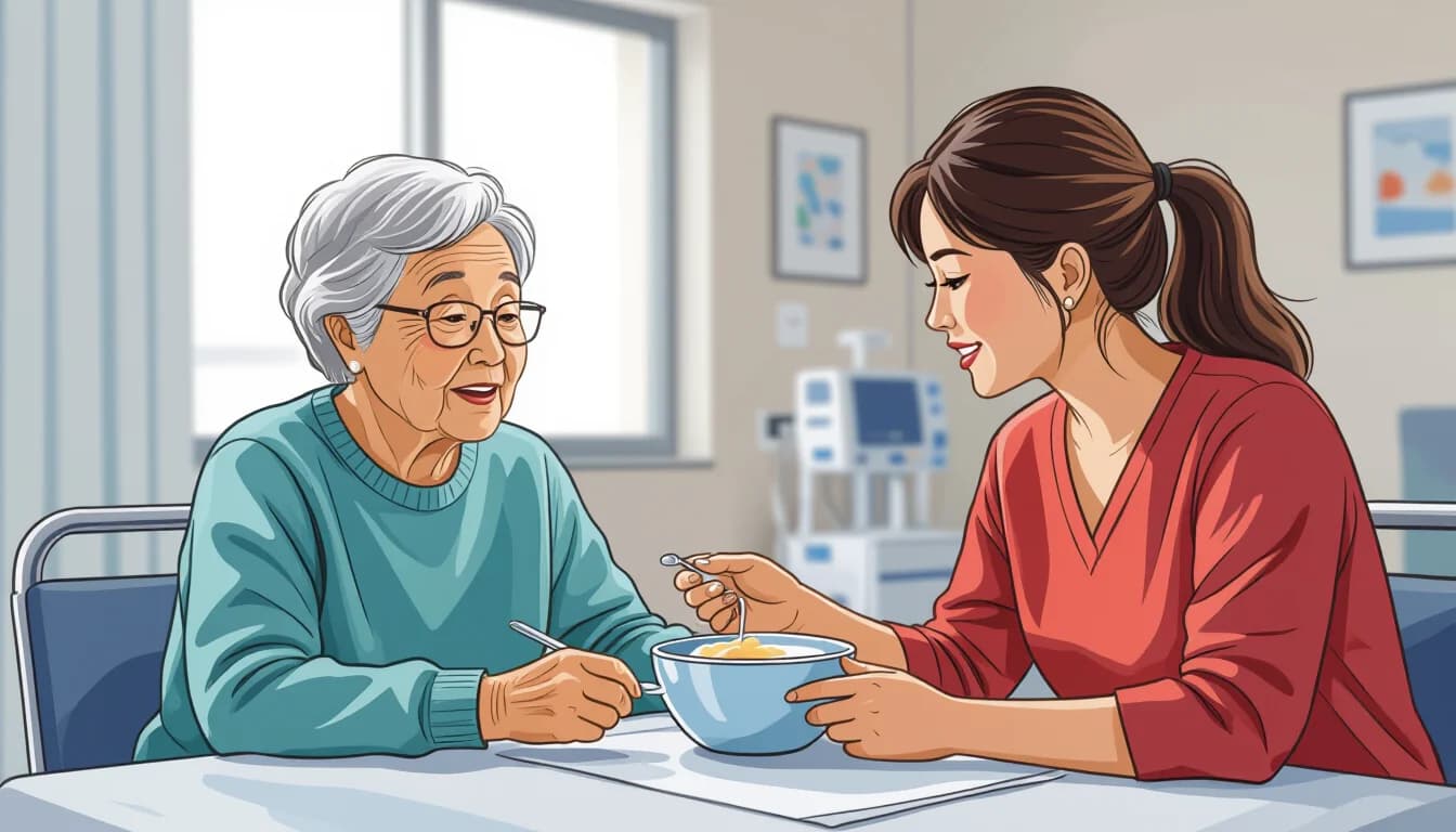 老健で働く言語聴覚士のメリット - illustration for 言語聴覚士の介護施設・老人保健施設での働き方