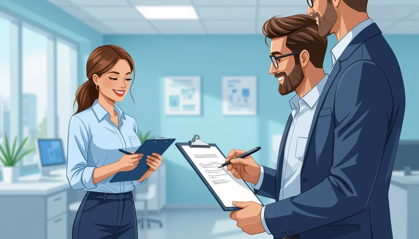 職場見学でチェックすべき5つのポイント - illustration for 職場見学のマナーとチェックすべきポイント