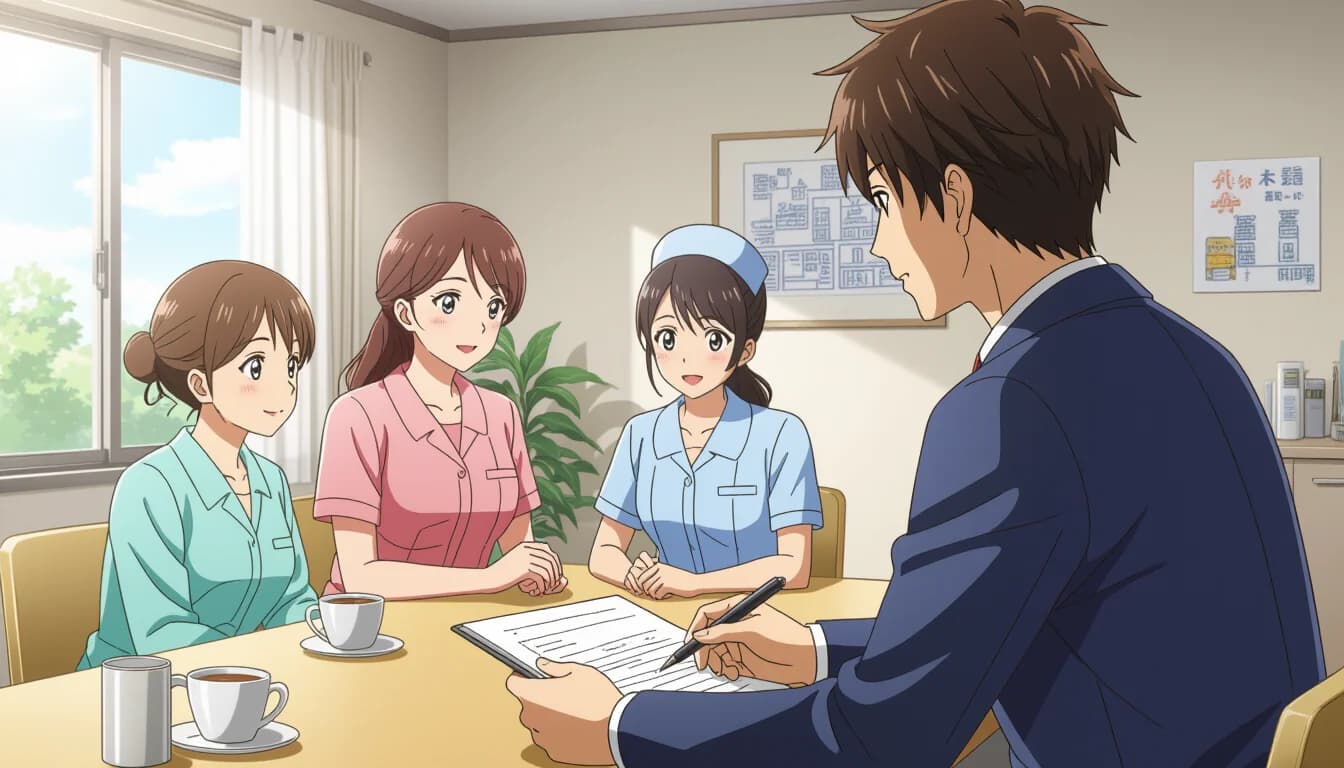 転職成功のための求人選びと活動のポイント - illustration for 30代未経験から医療・介護業界への転職ガイド