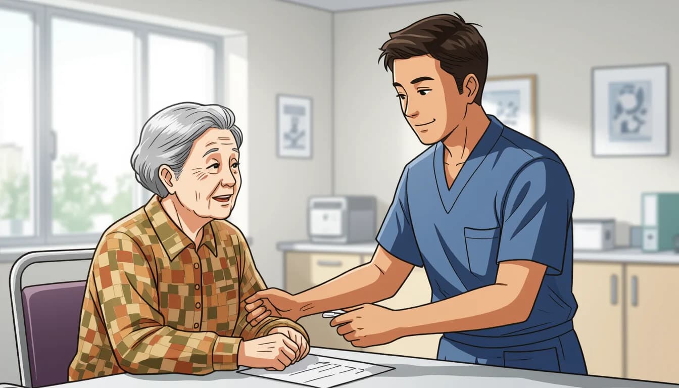 転職成功のための実践ステップ - illustration for 50代未経験から介護・福祉の仕事を始める方法