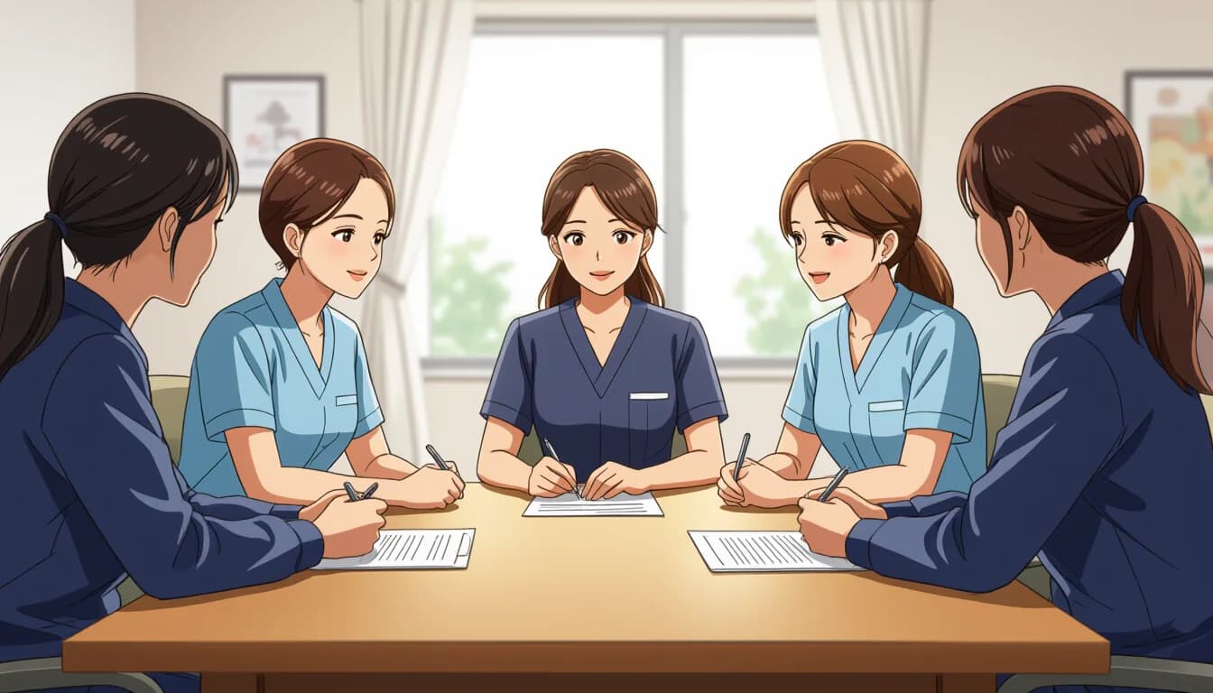 人材育成と教育体制の構築 - illustration for 介護事業所の人材採用と定着率アップの方法