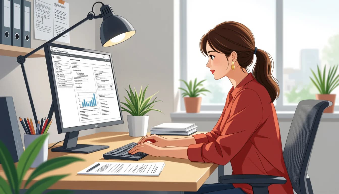 ICT活用による業務効率化の具体策 - illustration for ケアマネジャーの業務負担軽減と働き方改革