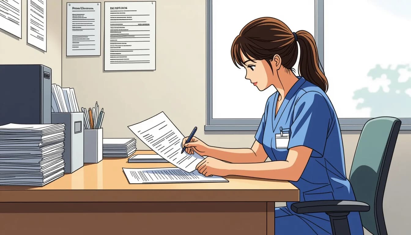 試験合格のための勉強法・対策 - illustration for 介護事務・ケアクラークの資格と取得方法