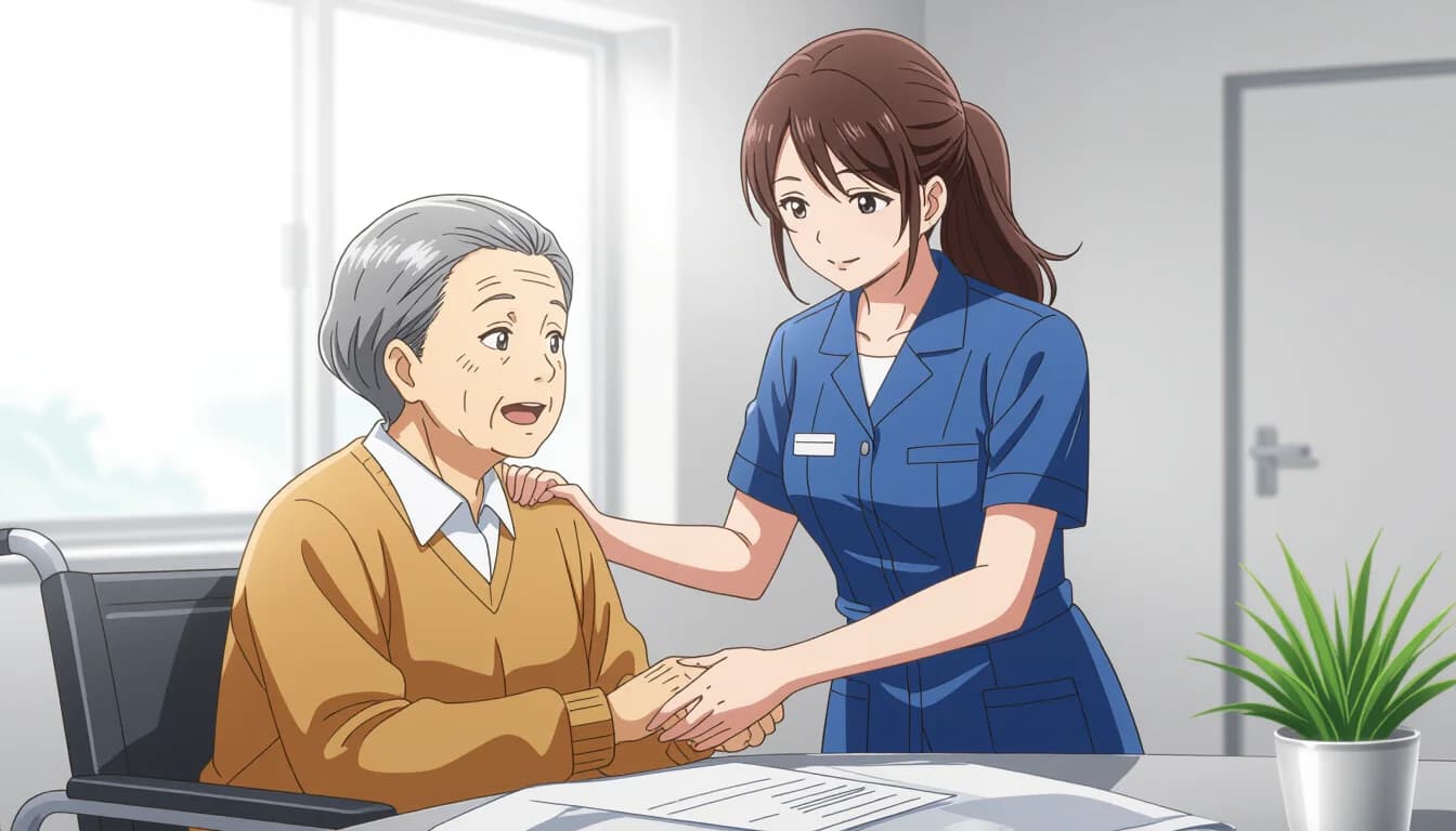 介護職の転職・求人探しのポイント - illustration for 介護職の派遣・パート・アルバイトの働き方ガイド