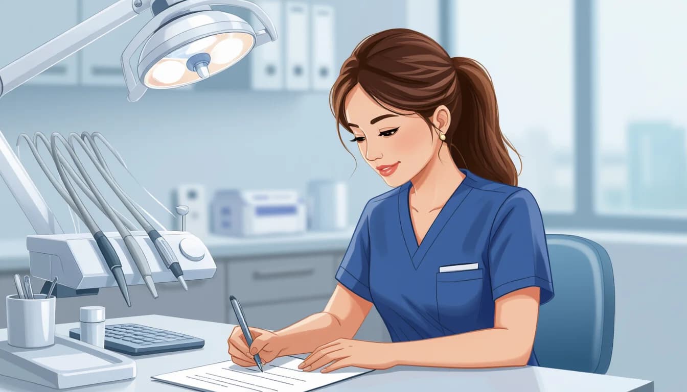 職務経歴書の書き方:採用担当者が見るポイント - illustration for 歯科衛生士の履歴書・職務経歴書の書き方