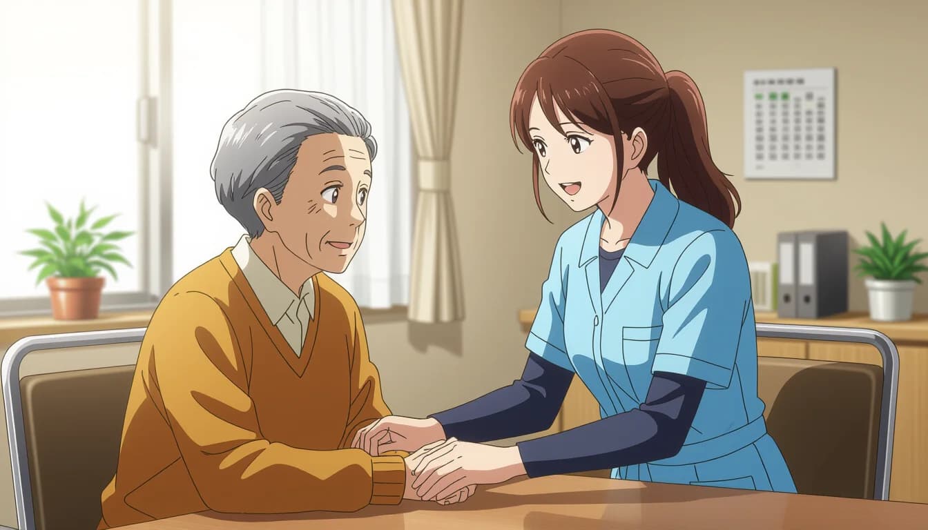 介護職へのキャリアパスと資格取得 - illustration for 飲食・サービス業から介護職への転職ガイド