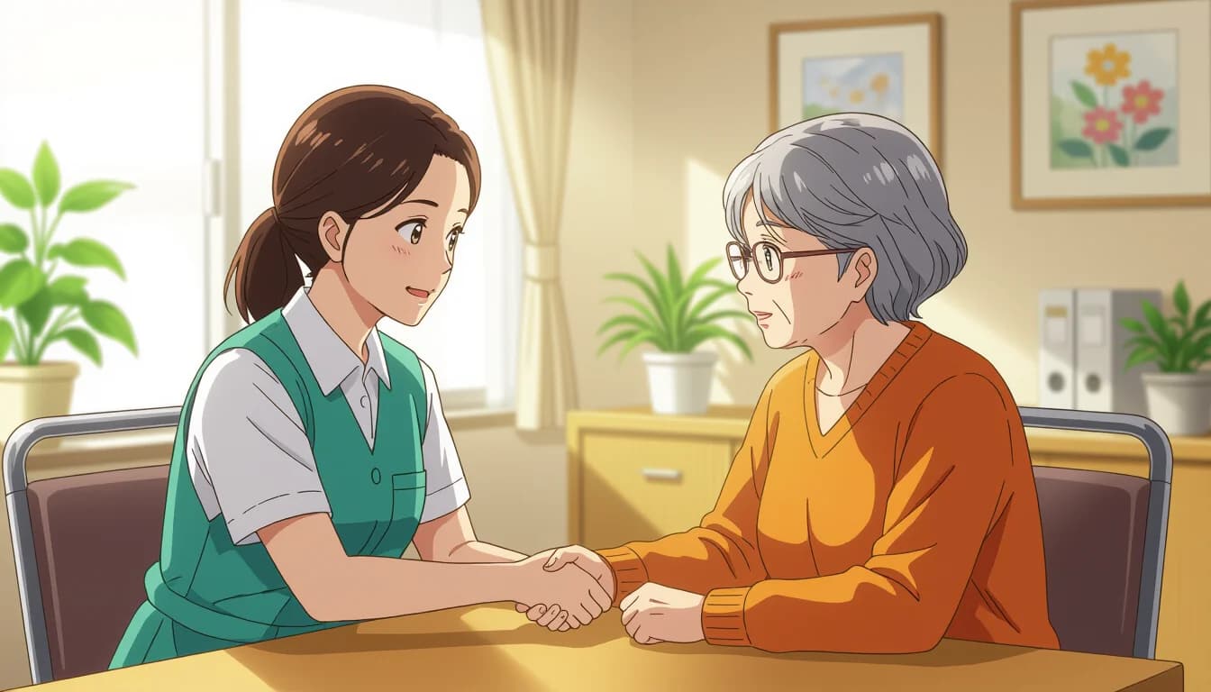 転職活動の進め方と注意点 - illustration for 飲食・サービス業から介護職への転職ガイド