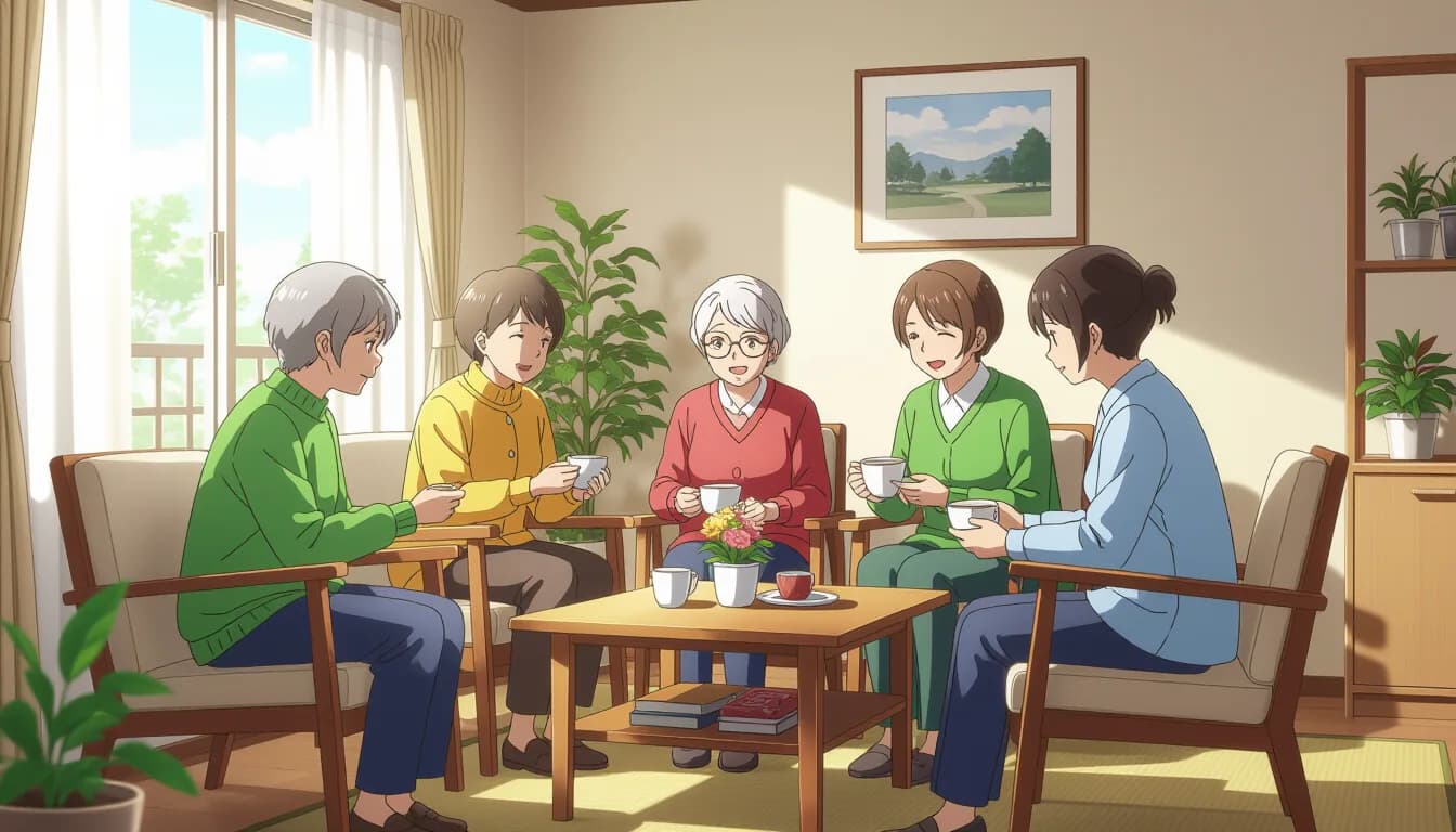 グループホームへの転職・就職の進め方 - illustration for グループホームで働く仕事内容と向いている人