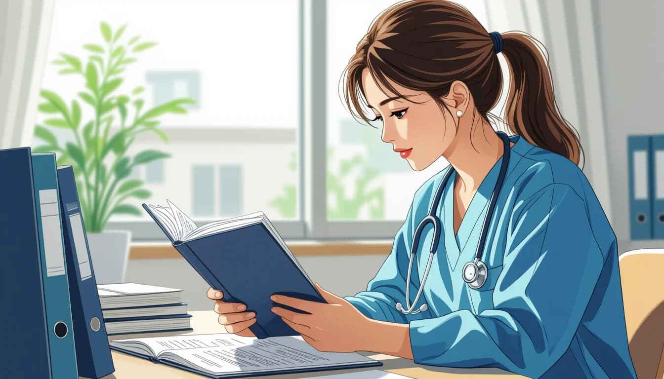 効果的な試験対策の進め方 - illustration for 医療・介護職の適性検査・筆記試験の対策