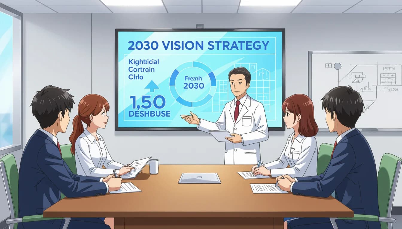 DX推進力:デジタルを活用した変革思考 - illustration for 医療・介護業界のリーダーに求められる2030年の視点