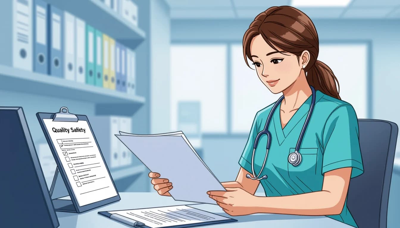 介護施設の安全対策担当者のキャリア - illustration for 医療・介護の質管理・安全管理者のキャリア