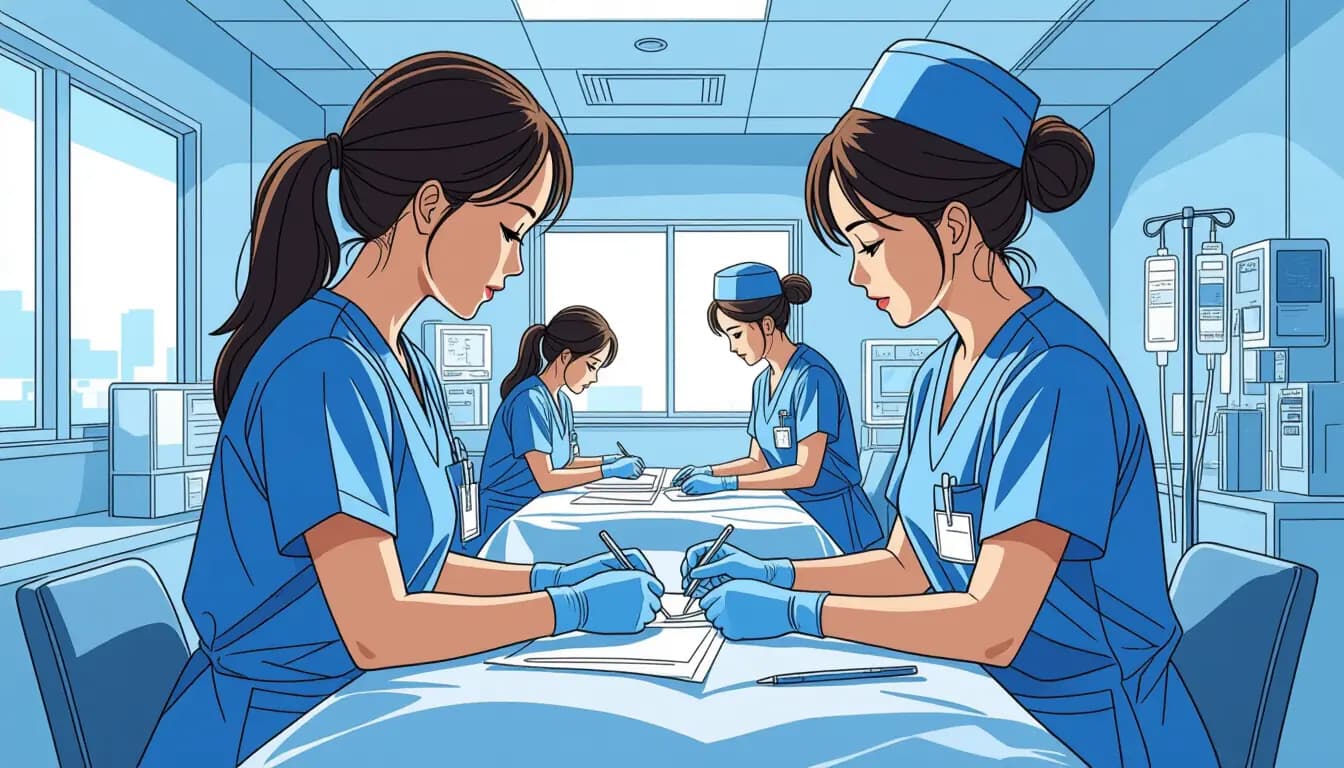 医療・介護職の残業の実態と2024年問題 - illustration for 医療・介護職の残業を減らす方法と制度活用