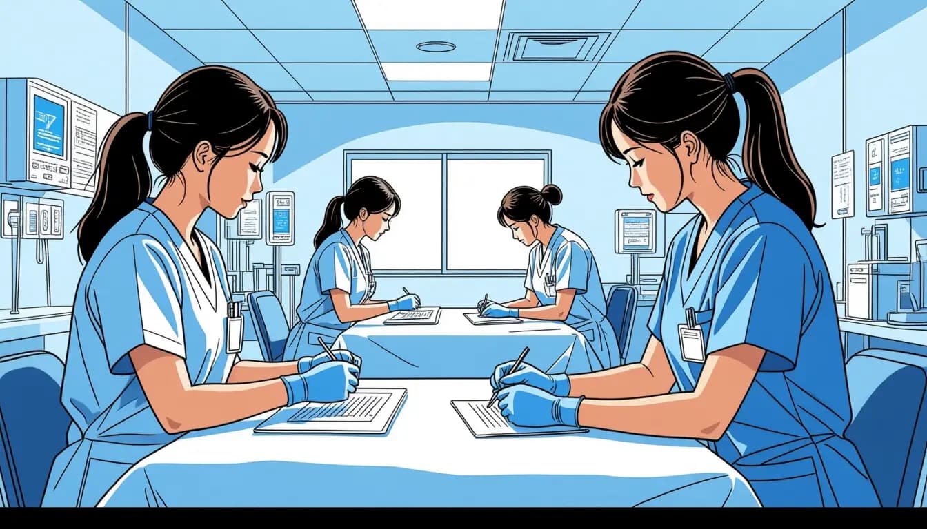 残業削減のための7つの具体的方法 - illustration for 医療・介護職の残業を減らす方法と制度活用