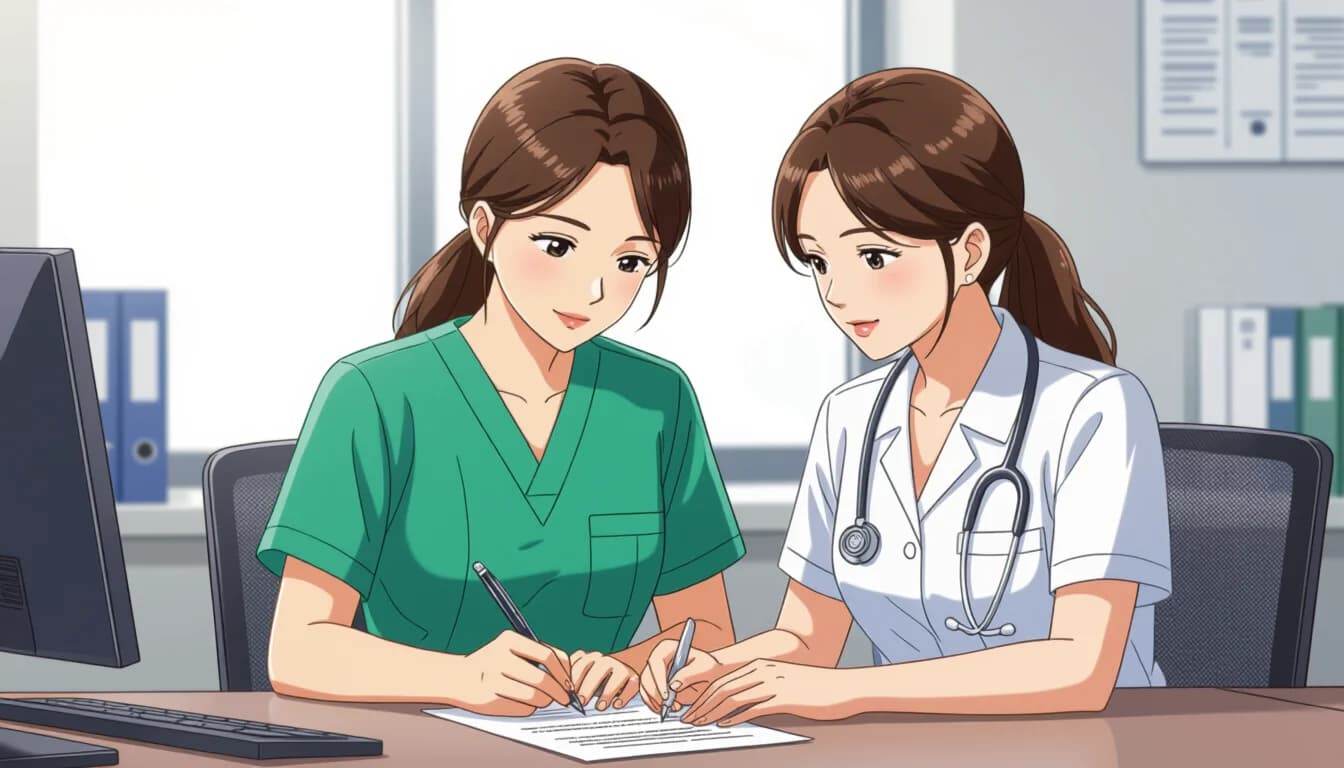 職種別・状況別 自己PR例文 - illustration for 医療・介護職の自己PRの書き方と強みの見つけ方