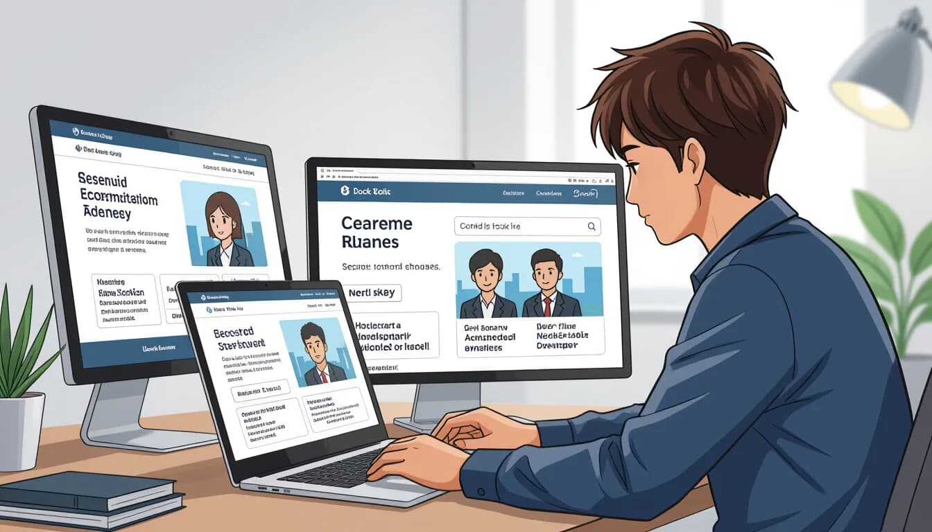 転職サイトと転職エージェントの基本的な違い - illustration for 転職サイトとエージェントの違いと使い分け方