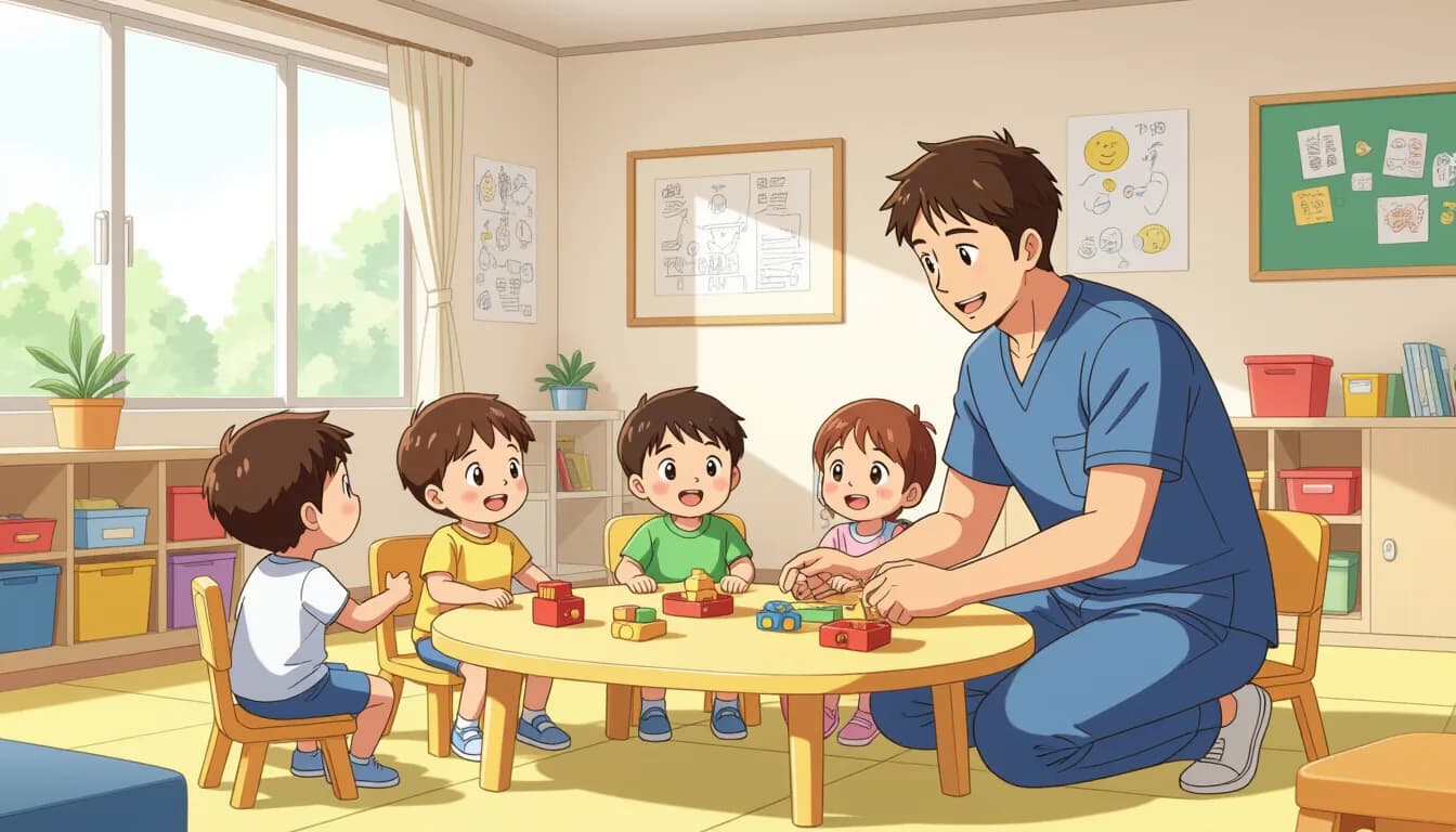 男性保育士の現状と需要 - illustration for 男性保育士の転職事情と需要・活躍の場