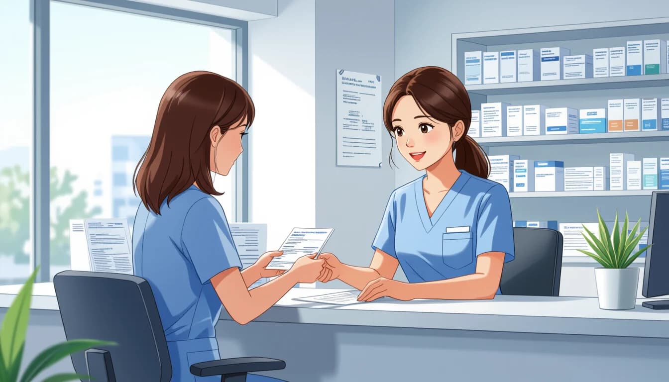 調剤薬局事務への転職方法・ステップ - illustration for 調剤薬局事務への転職方法と仕事内容