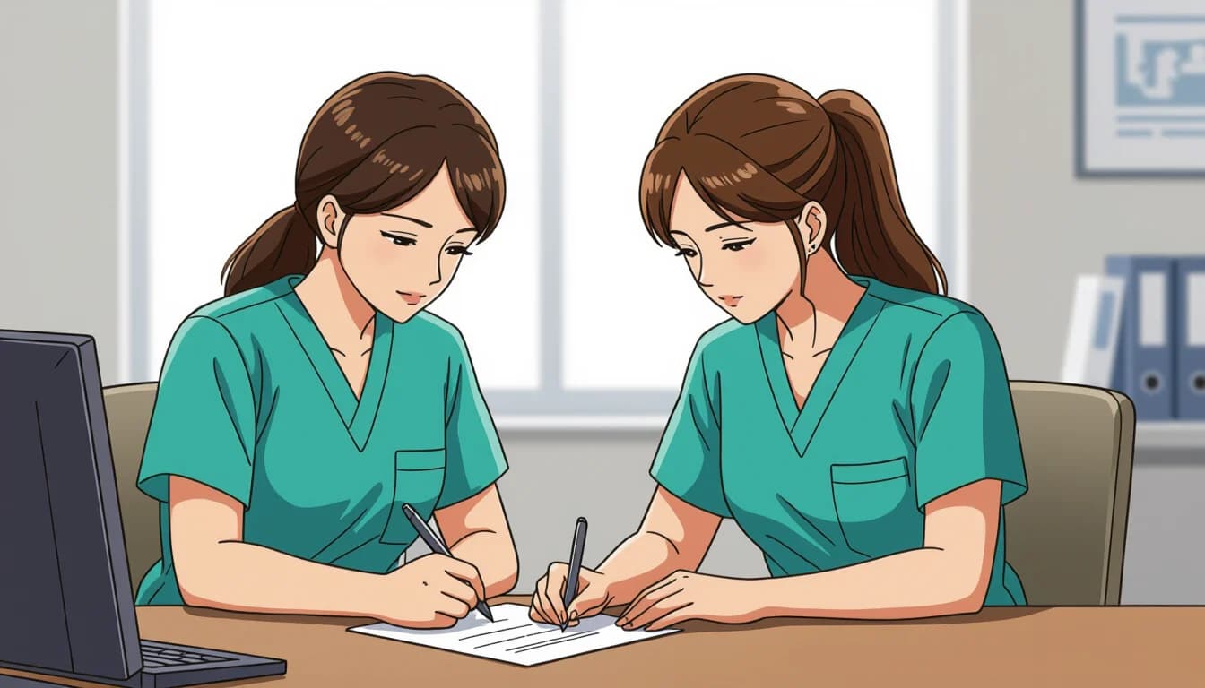 退職意思の伝え方と注意点【医療・介護現場特有のポイント】 - illustration for 円満退職の方法と退職届の書き方【医療・介護】