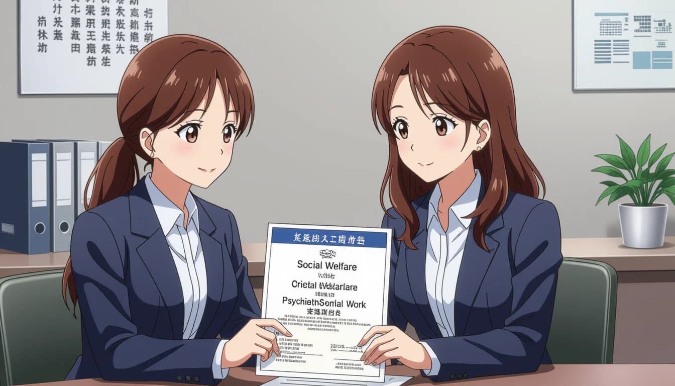 社会福祉士と精神保健福祉士の違いと共通点 - illustration for 社会福祉士と精神保健福祉士のダブルライセンス活用